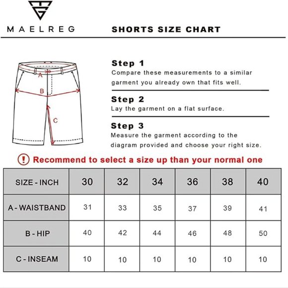 MAELREG Quick Dry 10'' Inseam Stretch Waist Flat Front Front Mens Shorts  ⛳ NEW! - Picture 15 of 16